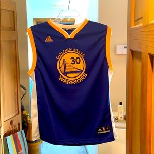 Golden State Warriors, Steph Curry jersey.  Kid XL